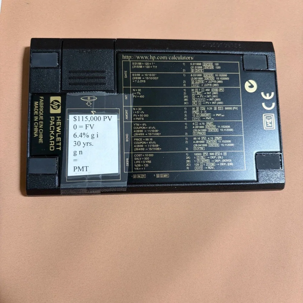 HP 12c Financial Calculator with Case and User Guide Hewlett Packard RPN
